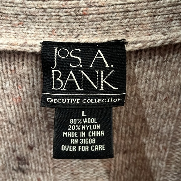 Jos. A Bank executive collection button up cardigan, sweater, size large. - Picture 2 of 5